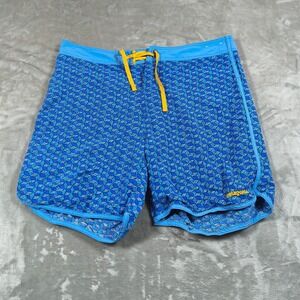 Patagonia‎ Board Shorts Mens 36 Blue Scallop Hem Stretch Wavefarer